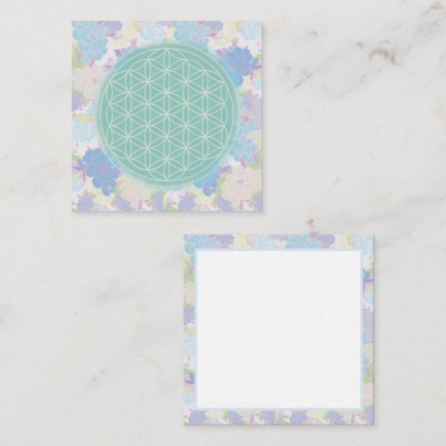 flower of life, square business card (Front/Back)