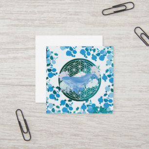 Flower of life square business card