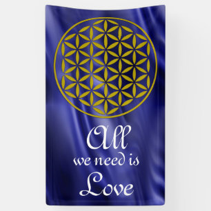 Flower of Life - stamp gold + your backgr. & ideas Banner