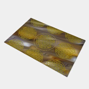 Flower of Life - stamp gold + your backgr. & ideas Doormat