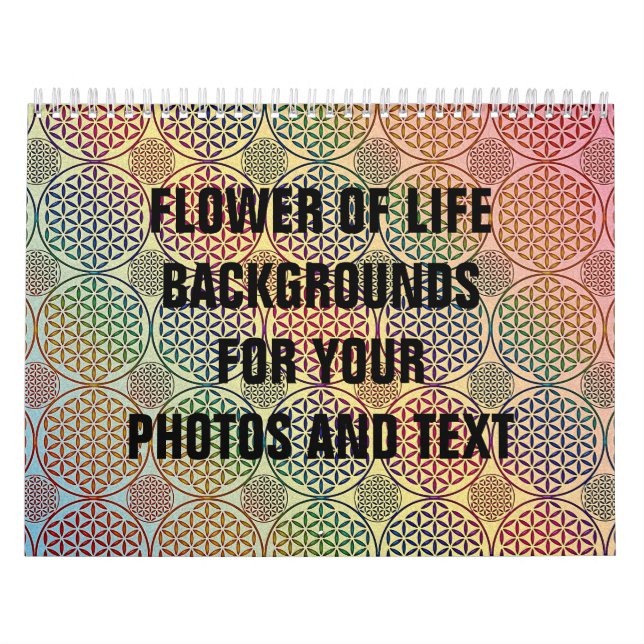 Flower of Life - stamp grunge pattern 1 Calendar (Cover)