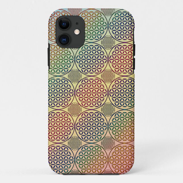 Flower of Life - stamp grunge pattern 1 Case-Mate iPhone Case (Back)
