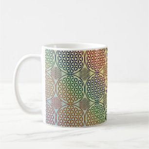 Flower of Life - stamp grunge pattern 1 Coffee Mug