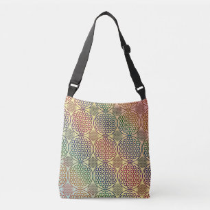 Flower of Life - stamp grunge pattern 1 Crossbody Bag