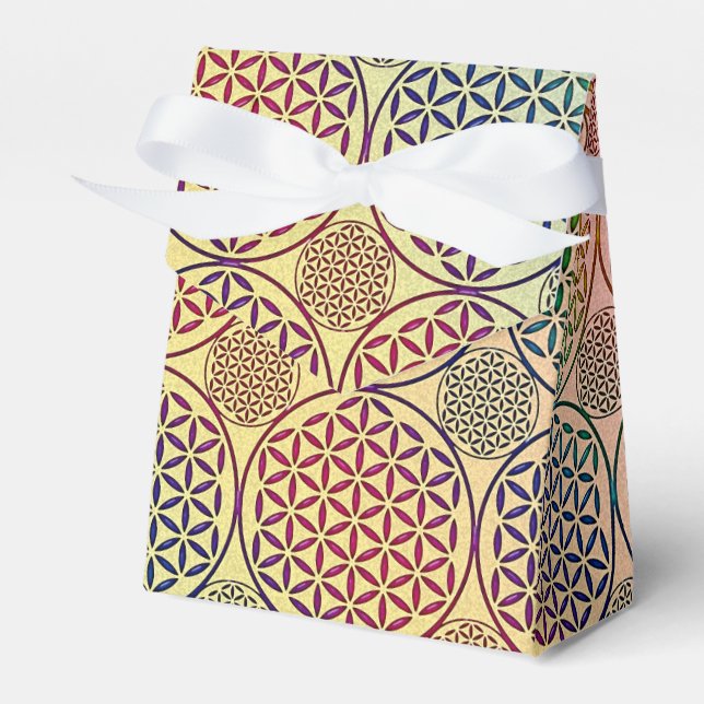 Flower of Life - stamp grunge pattern 1 Favour Box (Front Side)