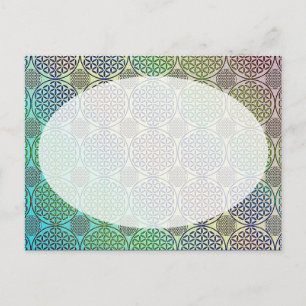 Flower of Life - stamp grunge pattern 2 Postcard