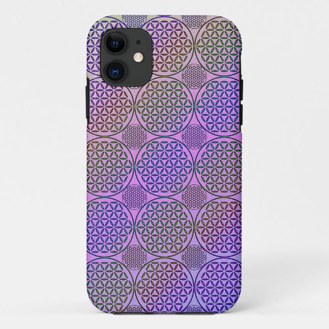 Flower of Life - stamp grunge pattern 3 Case-Mate iPhone Case (Back)