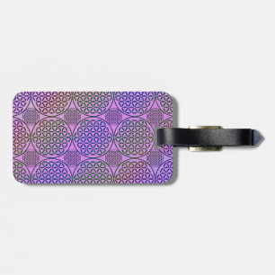 Flower of Life - stamp grunge pattern 3 Luggage Tag