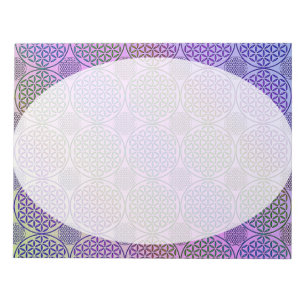 Flower of Life - stamp grunge pattern 3 Notepad