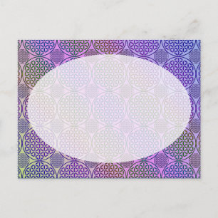 Flower of Life - stamp grunge pattern 3 Postcard