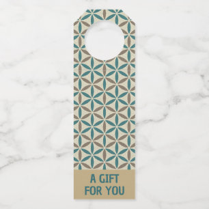 FLOWER OF LIFE - stamp pattern 1 Bottle Tag