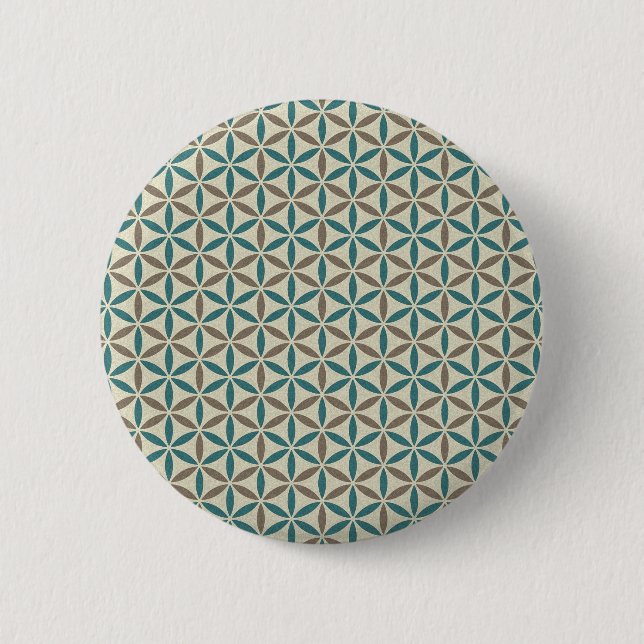 Flower of Life - stamp pattern - BG 1 6 Cm Round Badge (Front)