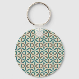 Flower of Life - stamp pattern - BG 1 Key Ring