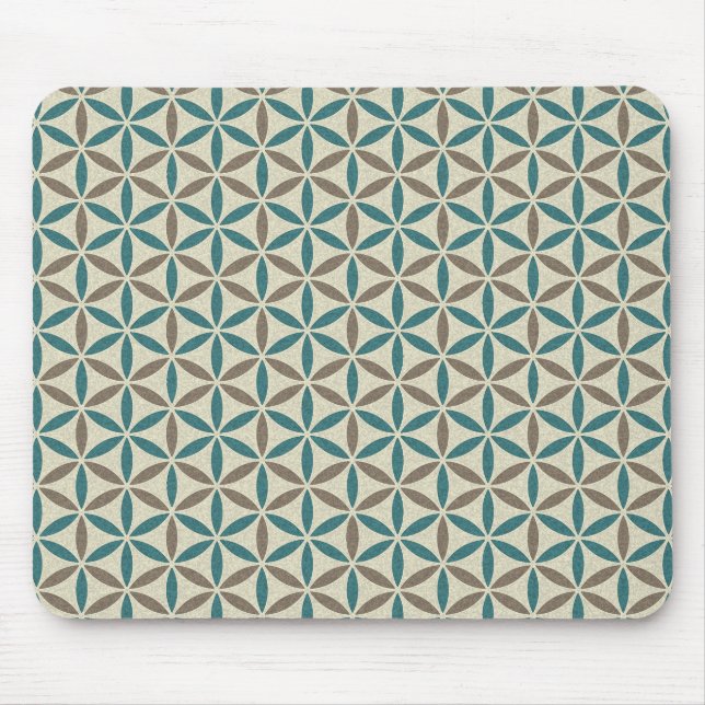 Flower of Life - stamp pattern - BG 1 Mouse Mat (Front)