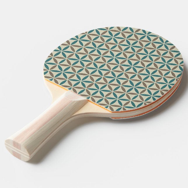 Flower of Life - stamp pattern - BG 1 Ping Pong Paddle (Front Angle)