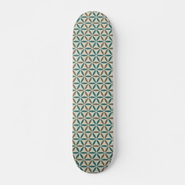 Flower of Life - stamp pattern - BG 1 Skateboard (Front)