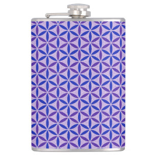 Flower of Life - stamp pattern - BG 4 Hip Flask