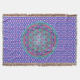 Flower of Life - stamp pattern - BG 4 Throw Blanket