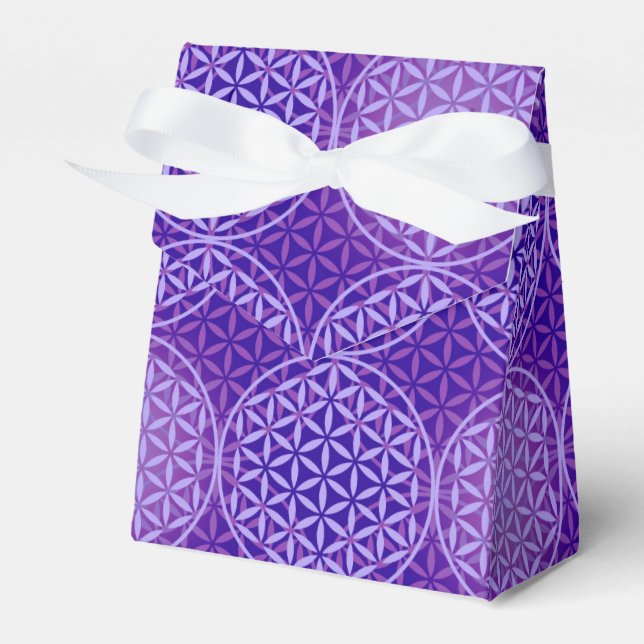 Flower of Life - stamp pattern - purple Favour Box (Front Side)