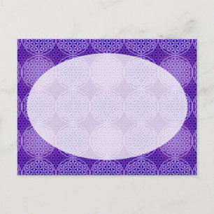 Flower of Life - stamp pattern - purple Postcard