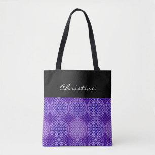 Flower of Life - stamp pattern - purple Tote Bag