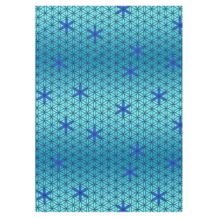 Flower Of Life - stamp seamless pattern - cyan Tablecloth