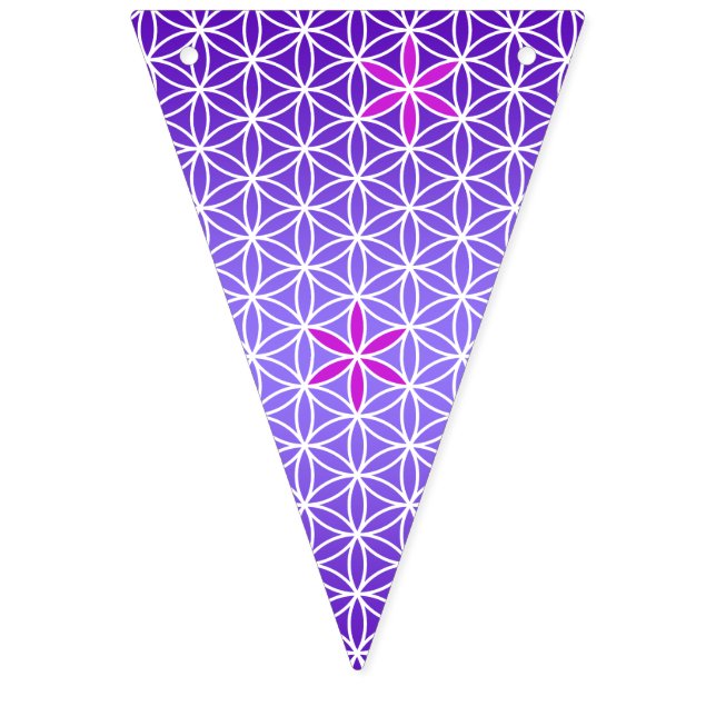 Flower Of Life - stamp seamless pattern - violet Bunting (First Flag)