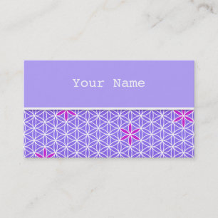 Flower Of Life - stamp seamless pattern - violet Business Card