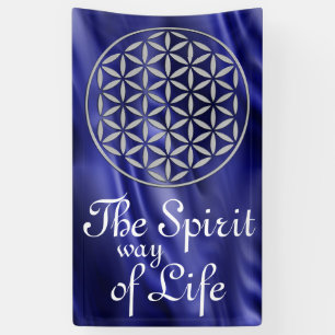 Flower of Life - stamp silver + your backg. & idea Banner