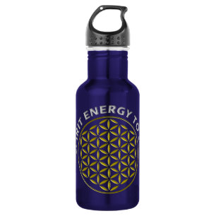 FLOWER OF LIFE - stamp - SPIRIT ENERGY TO GO 532 Ml Water Bottle