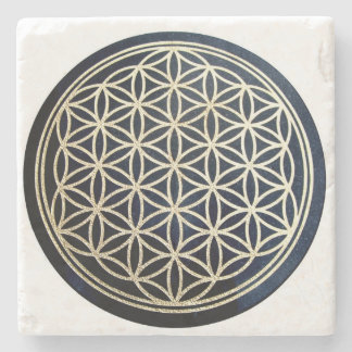 Flower of life stone coaster