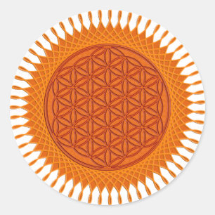 Flower Of Life / sunny design Classic Round Sticker