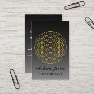 Flower of life Symbol Yoga Bussines Card