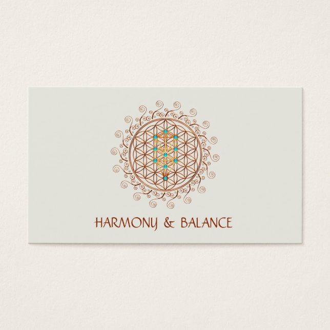 Flower of Life, Tree of Life, Kabbalah, Sephiroth (Front)