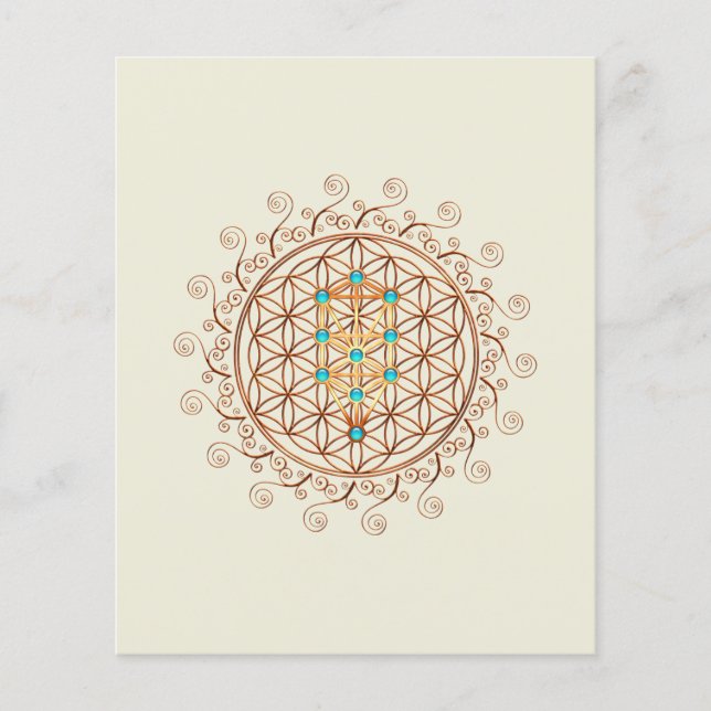 Flower of Life, Tree of Life, Kabbalah, Sephiroth Flyer (Front)