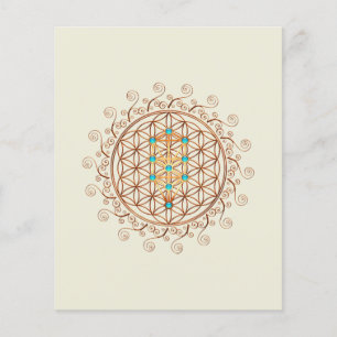 Flower of Life, Tree of Life, Kabbalah, Sephiroth Flyer