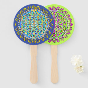 Flower Of Life - Vintage Blossom Ornaments 1 + 2 Hand Fan