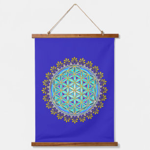 Flower Of Life - Vintage Blossom Ornaments 1 Hanging Tapestry
