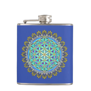 Flower Of Life - Vintage Blossom Ornaments 1 Hip Flask