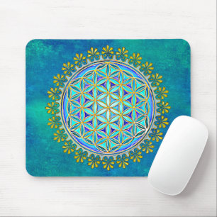 Flower Of Life - Vintage Blossom Ornaments 1 Mouse Mat