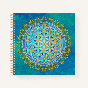 Flower Of Life - Vintage Blossom Ornaments 1 Notebook