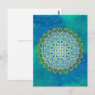 Flower Of Life - Vintage Blossom Ornaments 1 Postcard