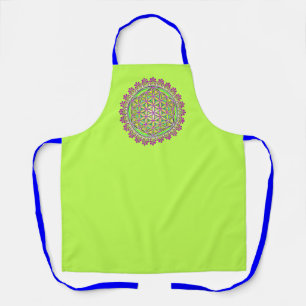 Flower Of Life - Vintage Blossom Ornaments 2 Apron