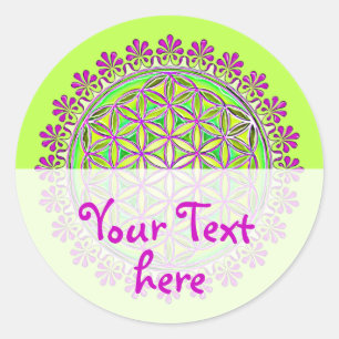 Flower Of Life - Vintage Blossom Ornaments 2 Classic Round Sticker