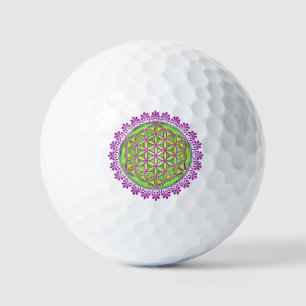 Flower Of Life - Vintage Blossom Ornaments 2 Golf Balls