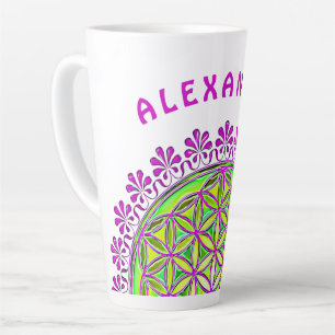 Flower Of Life - Vintage Blossom Ornaments 2 Latte Mug