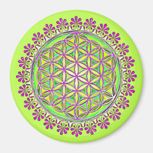 Flower Of Life - Vintage Blossom Ornaments 2 Magnet