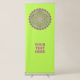 Flower Of Life - Vintage Blossom Ornaments 2 Retractable Banner