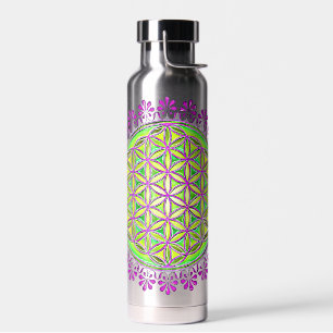 Flower Of Life - Vintage Blossom Ornaments 2 Water Bottle