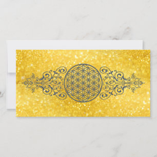 Flower Of Life - Vintage Ornaments blue gold